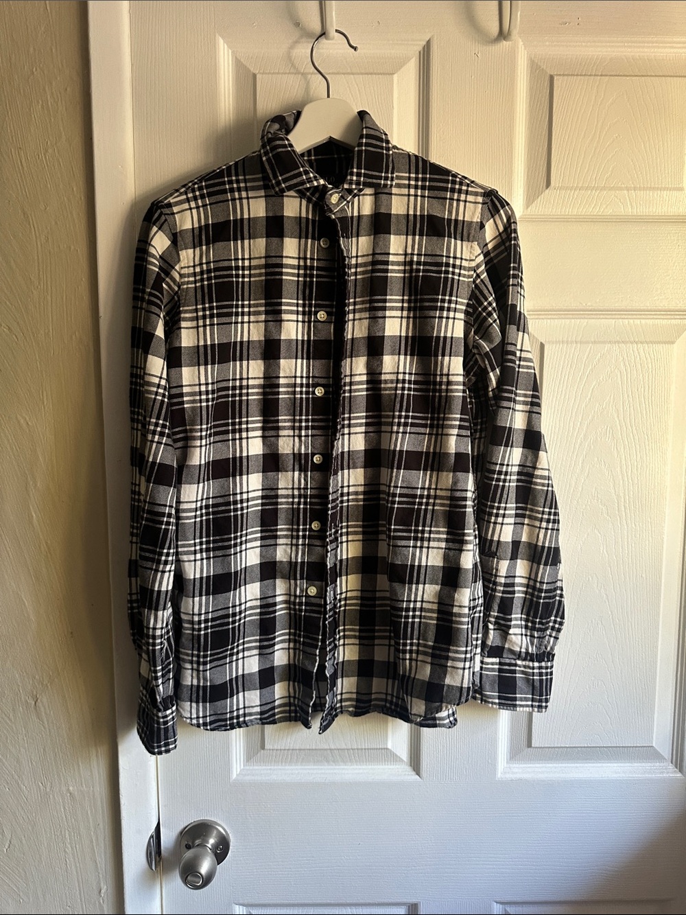 Ralph Lauren Women’s Black and White Plaid Button-Up Shirt
